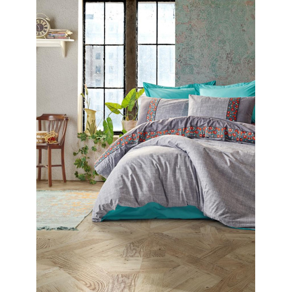 Комплект постільної білизни Cotton Box Folk Art Gri