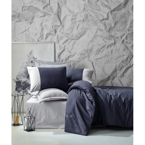 Комплект постельного белья Cotton Box Plain Lacivert Gri Комплект постельного белья Cotton Box Plain Lacivert Gri