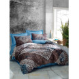Постельное бельё Cotton Box Dijital Saten Lanza Mavi 200x220