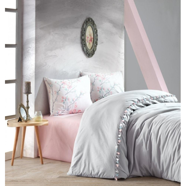 Комплект постельного белья Cotton box Candy Linda Gri 200x220 Комплект постельного белья Cotton box Candy Linda Gri 200x220