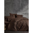 Комплект постельного белья с вышивкой Cotton Box Enzo Kahve 200x220