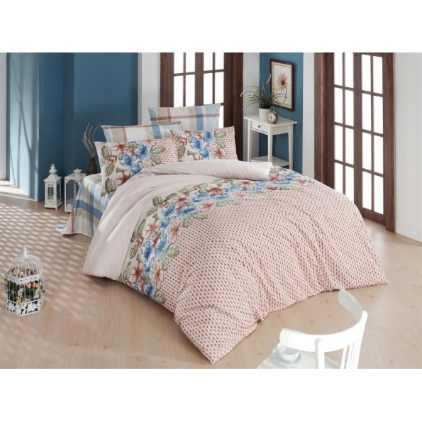 Постельное бельё Majoli Sierra v3 Kahve 200x220 Постельное бельё Majoli Sierra v3 Kahve 200x220