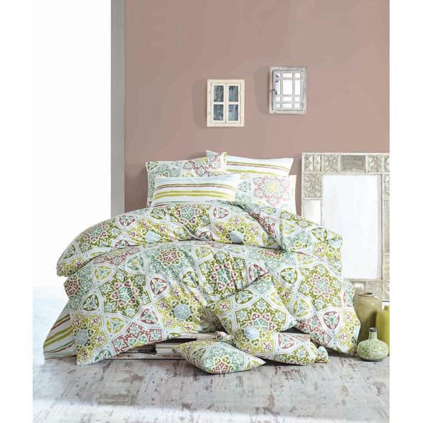 Комплект постельного белья Majoli Ornament Green Комплект постельного белья Majoli Ornament Green