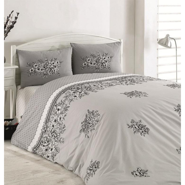 Комплект постельного белья Majoli Spring Grey 200x220 Комплект постельного белья Majoli Spring Grey 200x220