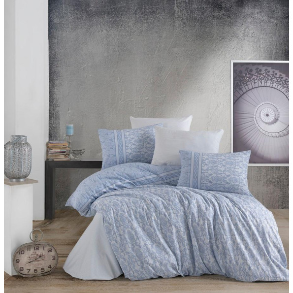 Комплект постільної білизни Majoli Avila Blue 200x220