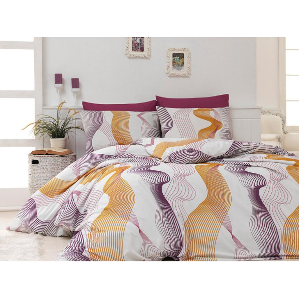 Комплект постельного белья Majoli Zeus Orange 200x220