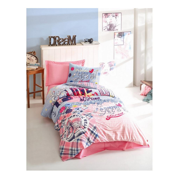 Комплект постельного белья Cotton box Superstar Pembe