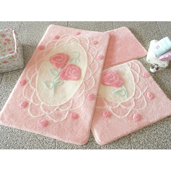 Коврик для ванной Chilai Home Dantel Pink Коврик для ванной Chilai Home Dantel Pink