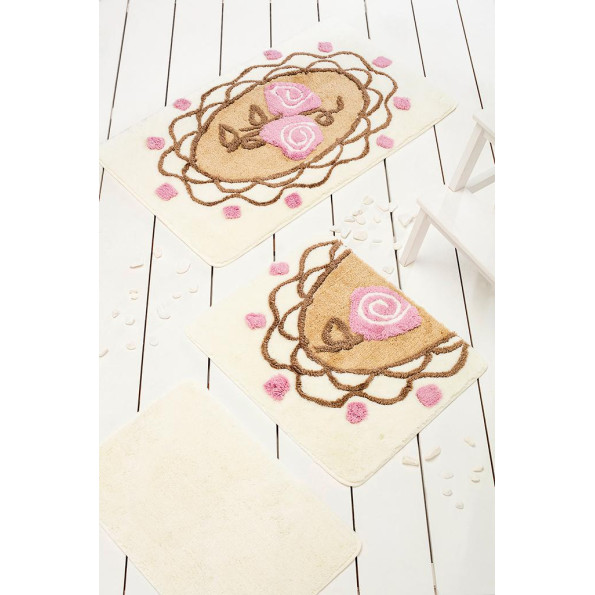 Килимок для ванної Chilai Home Dantel Beige Килимок для ванної Chilai Home Dantel Beige