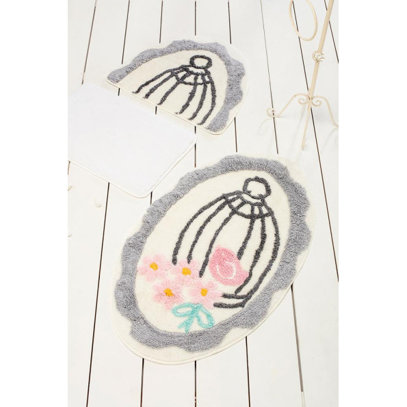 Коврик для ванной Chilai Home Sweet Bird Grey Коврик для ванной Chilai Home Sweet Bird Grey
