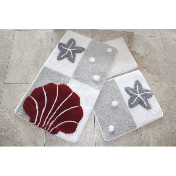 Коврик для ванной Chilai Home Deniz Yildizi Grey
