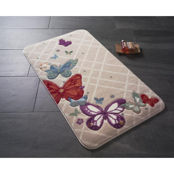 Коврик для ванной Confetti Butterfly Plaid Red 80х140 см