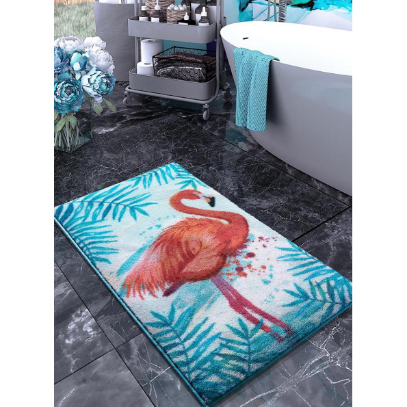 Коврик для ванной Confetti Flamingo Turkuaz 57х100 см Коврик для ванной Confetti Flamingo Turkuaz 57х100 см