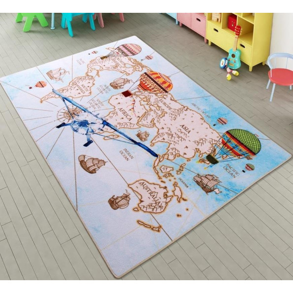 Килимок в дитячу кімнату Confetti Discover A. Mavi 100x150