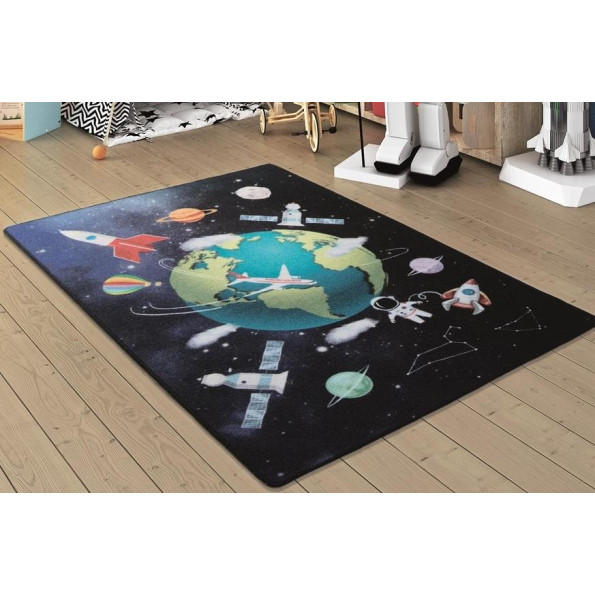 Килимок в дитячу кімнату Confetti Outer Space Lacivert 100x150