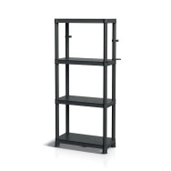 Стелаж етажерка на 4 полиці 131.5×60×30 см чорна