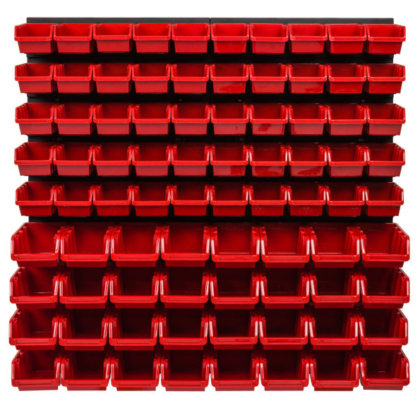 Настінна панель з лотками контейнерами 78х78см 82 контейнера