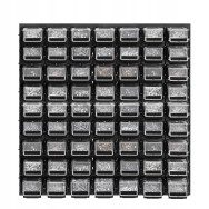 Настенная панель с лотками с крышкой 78х78см 63 контейнеров