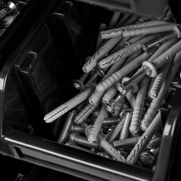 Настенная панель с лотками с крышкой 78х78см 63 контейнеров -
                                                        Фото 5