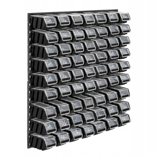 Настенная панель с лотками с крышкой 78х78см 63 контейнеров -
                                                        Фото 8