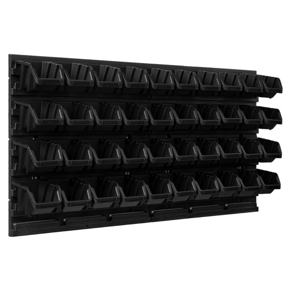Настенная панель с черными лотками 78х39см 40 контейнеров -
                                                        Фото 6