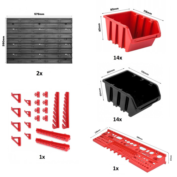 Панель для инструмента 58х78см 28 контейнеров -
                                                        Фото 4