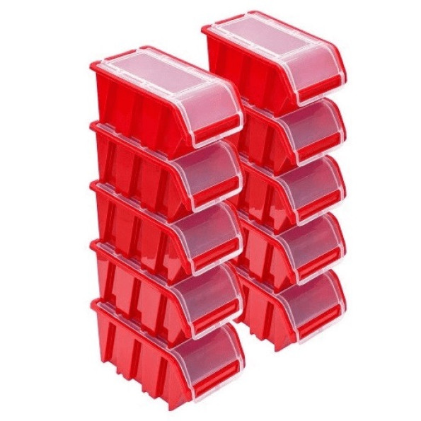 Контейнер лоток з кришкою 15.5x10x7 см червоний -
                                                        Фото 3