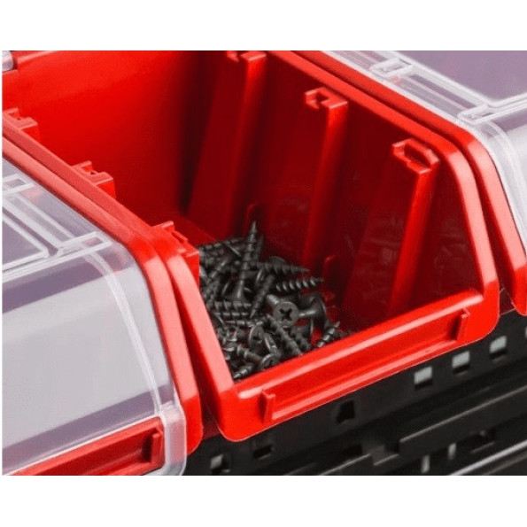 Контейнер лоток з кришкою 15.5x10x7 см червоний -
                                                        Фото 5