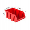 Лоток контейнер 15.5x10x7 см червоний