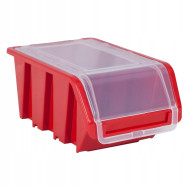 Лоток контейнер с крышкой 19.5x12x9 см красный