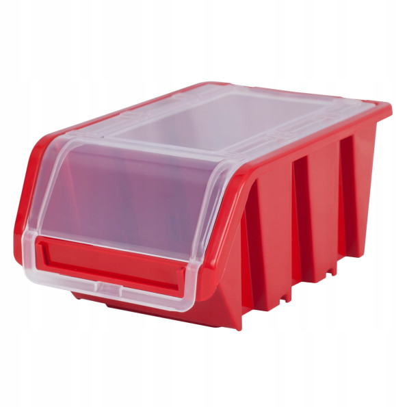 Лоток контейнер з кришкою 19.5x12x9 см червоний -
                                                        Фото 6