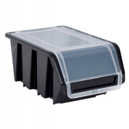 Лоток контейнер с крышкой 19.5x12x9 см черный