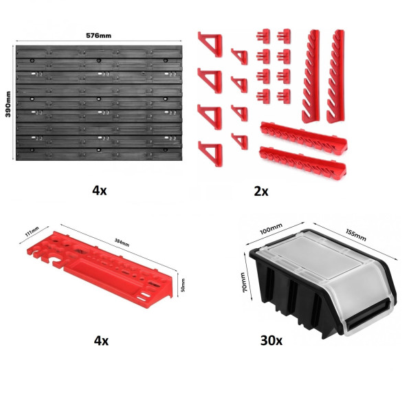 Панель инструментов 115х78см 30 контейнеров с крышкой -
                                                        Фото 5