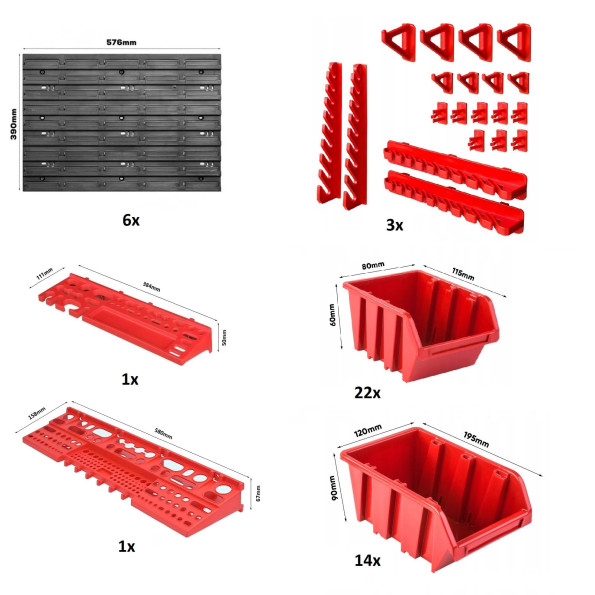Панель для инструмента 173х78см 36 контейнеров -
                                                        Фото 5