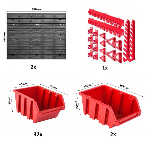 Панель для инструментов 115х39см 34 контейнера -
                                                        Фото 4