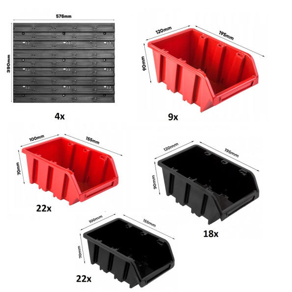 Панель с лотками контейнерами 115х78 71 контейнер -
                                                        Фото 3