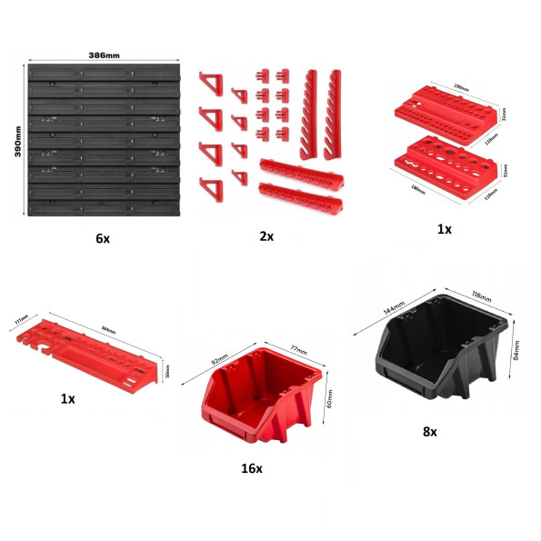 Панель для инструментов перфорированная 117х78см 24 контейнера -
                                                        Фото 4