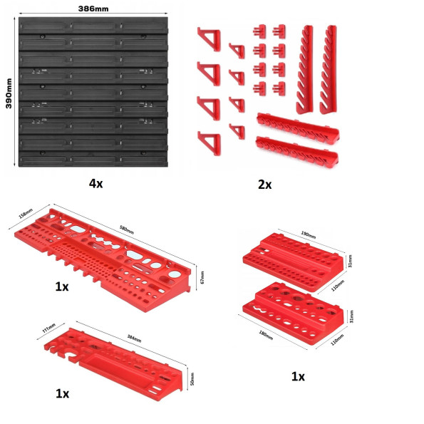 Настенный органайзер панель для инструмента 78х78см -
                                                        Фото 5