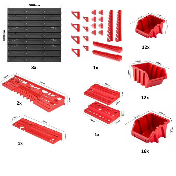 Панель для инструментов перфорированная 156х78см 40 контейнеров -
                                                        Фото 4