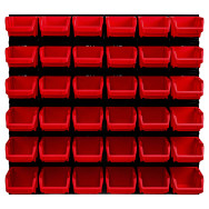 Настінна панель з лотками контейнерами 78х78см 36 контейнерів