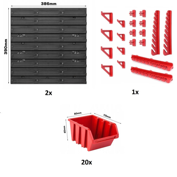 Панель для инструментов перфорированная 39х78см на 20 контейнеров -
                                                        Фото 4