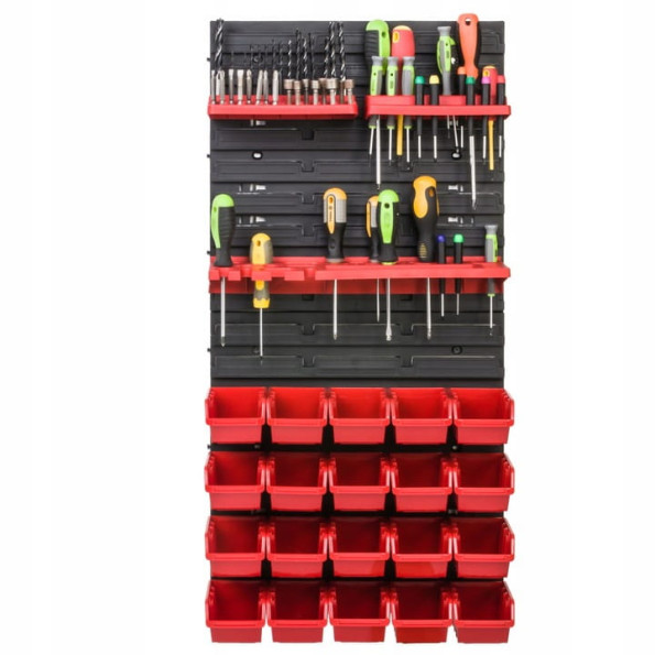 Панель для инструментов перфорированная 39х78см 20 контейнеров