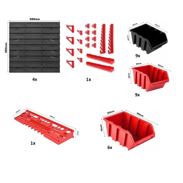 Панель для инструмента 78х78см 24 контейнера -
                                                        Фото 3