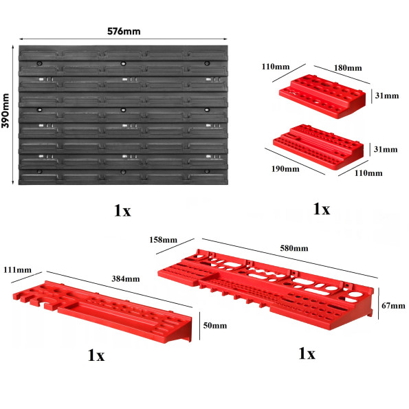 Панель для інструментів 58х39см з поличками -
                                                        Фото 2