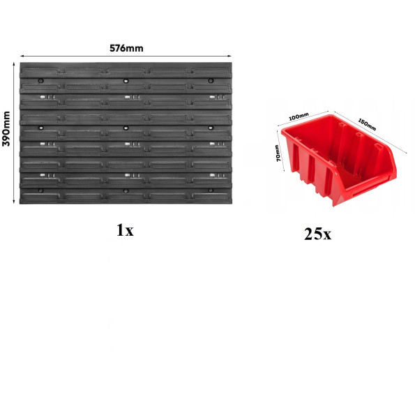Панель инструментов 58х39см на 25 красных контейнеров -
                                                        Фото 2