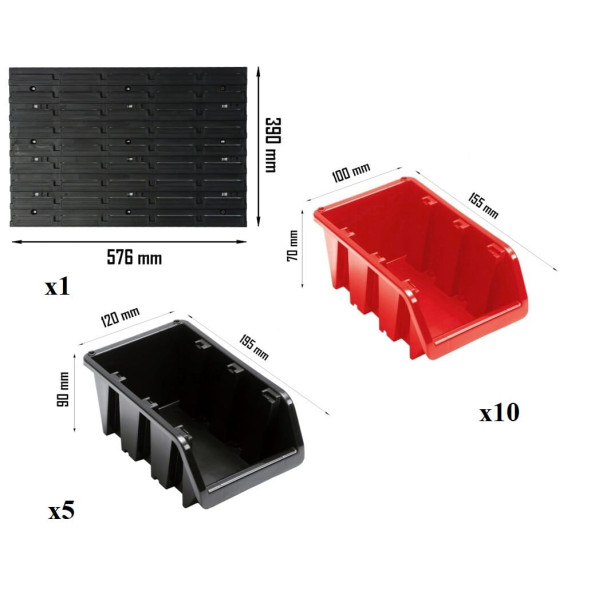 Панель для інструментів 58х39см 15 контейнерів -
                                                        Фото 2