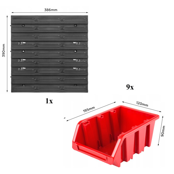 Панель с большими лотками 39х39см 9 контейнеров -
                                                        Фото 3