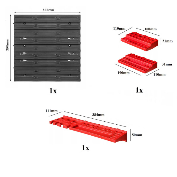 Панель инструментов 39х39см с полочками -
                                                        Фото 3