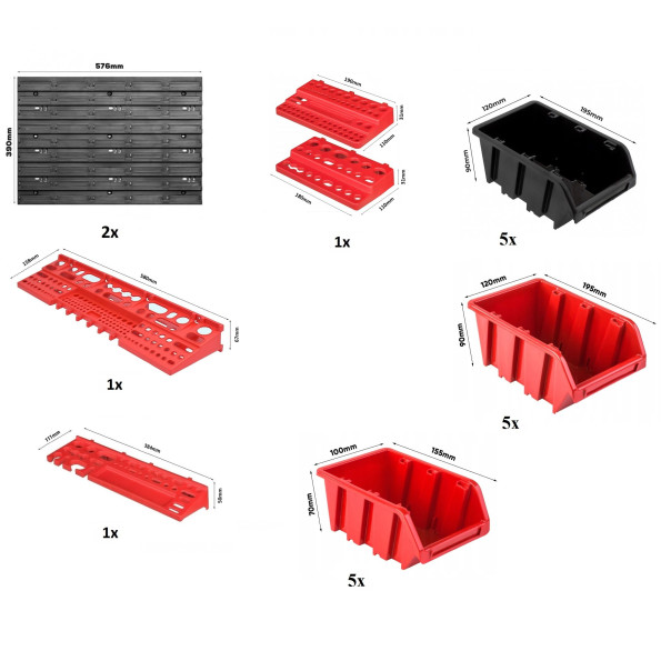 Панель для инструмента 58х78см на 15 крупных контейнеров -
                                                        Фото 3