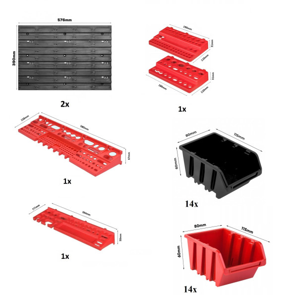 Панель для инструмента 58х78см на 28 контейнеров -
                                                        Фото 3